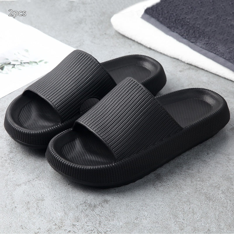 Soft Home Couple Slippers | High-Sense Minimalist Indoor Slides | Trendy Comfortable Non-Slip House Shoes | Luxury-Label Plush Couple Footwear | 2026 High-Fashion Quiet Luxury Home Slippers