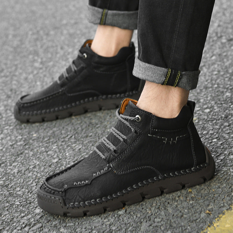 Men’s Retro Velvet Warm Cotton Shoes | Winter Plush Lined Casual Sneakers | Vintage Style Thermal Loafers for Men | High-Grade Non-Slip Warm Walking Shoes